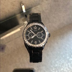 Black womens guess watch